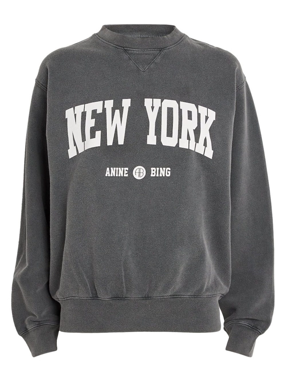 Anine Bing New York Charcoal Crewneck Sweatshirt. Size M.